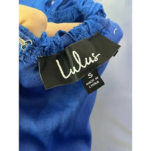 NWT Lulu’s Blue Lace Dress - Picture 12 of 14